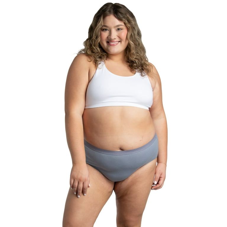 Fit for Me by Fruit of the Loom Women's Plus Size Brief Underwear, 6 Pack 