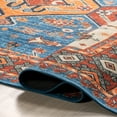 thumbnail image 4 of nuLOOM Idell Persian Medallion Machine Washable Area Rug, 5' x 8', Blue, 4 of 9