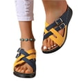 thumbnail image 2 of Willtoo 2026 Orthopedic Casual Sandals for Women Arch Support Summer Flat Sandals Wide Width Slip on Non Slip Beach Slippers Comfortable 2026 2026 Orthopedic Shoes, 2 of 5