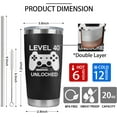 thumbnail image 5 of 40th Birthday Gifts Men Women for Him Her 40 Years Old Funny Birthday Gifts Idea Level 40 Unlocked 20oz Tumbler Cup, 5 of 6