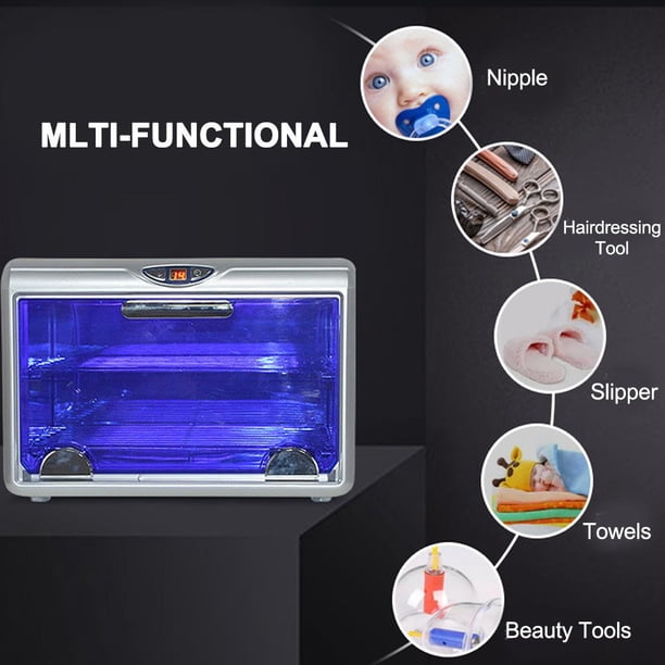 Gabinete de Esterilización UV Ozono de Doble Capa, Caja de Desinfección de Gran Capacidad, Equipo de Esterilización Alta Eficiencia para Toallas y Varias Herramientas y Botella etc(01) Ecomeon no