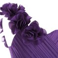 thumbnail image 5 of Alvivi Kids Girls A-Line Chiffon One Shoulder Flower Girl Dress Junior Bridesmaid Wedding Party Pageant Prom Dresses Purple 4, 5 of 7