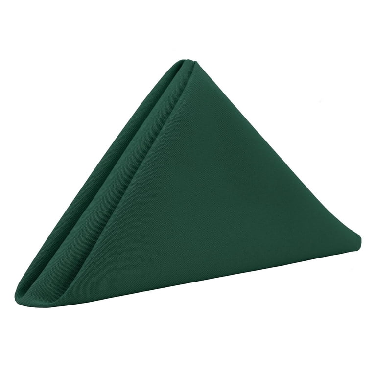 10 Pack 20 Inch Polyester Cloth Napkins Hunter Green - Your Chair Covers  Inc.