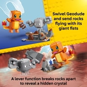 LEGO Pokémon SMART Play: Charmander and Geodude's Cavern Clash - Compatible Set with 2 SMART Tags and 2 Pokémon Figures - Interactive Building Toy - Gift for Boys and Girls, Ages 6+ 72157