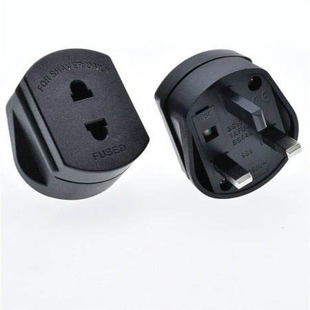 

2-Pin To 3-Pin UK Shaver Adter Plug Socket Converter EU European Euro Europe