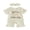 Apricot, variant on Newborn Baby Girls My First Mother's Day Father's Day Outfits Infant Baby Girl Summer Clothes Waffled Romper Letter Print Flower Applique Ruffled Short Sleeve Jumpsuit and Headband Set