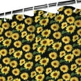 thumbnail image 4 of Yellow Sunflower Wildflower Boho Shower Curtain 36x72 Inches for Bathroom, Floral Bee Butterfly Pattern, Quick-Dry Rustic Polyester with Hooks, Country Farmhouse Decor, 4 of 5