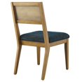 thumbnail image 6 of Side Dining Chair, Set of 2, Azure Blue, Fabric, Wood, Bar Pub Cafe Bistro Dining Kitchen Hospitality Restaurant, Modern Contemporary, HB37053, 6 of 10