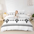 thumbnail image 3 of Erosebridal Vintage Exotic Bohemian Twin Bedding,White Black Duvet Cover Set For Men Women 2 Pieces,No Comforter,Reversible, 3 of 6