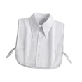 thumbnail image 4 of Cuello desmontable, blusas de moda para mujer, uniforme formal, blusa Blanco con botón, 4 of 9