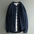 thumbnail image 3 of Chemise à Manches Longues en Lin Mélangé pour Hommes, Mode Vacances - Polyester (M-XXXXXL), 3 of 3