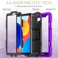 thumbnail image 4 of FJLBDE Case for Xiaomi Redmi Pad SE 8.7 inch 2024, Rugged Shockproof Tablet Cases Cover with Kickstand Shoulder Strap, Purple, 4 of 7