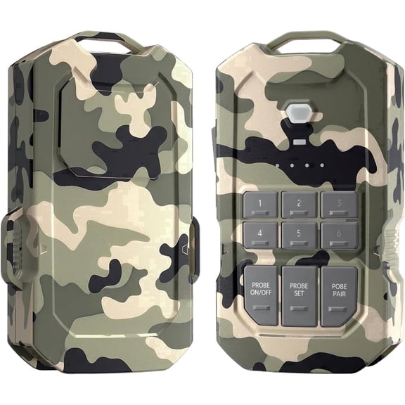 Wireless Radar Perimeter Alarm System, Rechargeable Motion Sensor, 1/2 mile Range, IP66 Waterproof for Camping Security, Woodland Camo