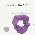 thumbnail image 4 of Motique Accessories Set of 2 Solid Hair Scrunchies for Adult Women (Lavender), 4 of 5