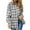 White, variant on Herrnalise Womens Flannel Shacket Jacket Casual Plaid Wool Blend Button Down Long Sleeve Shirt Fall Clothes Outfits 2024 White,L