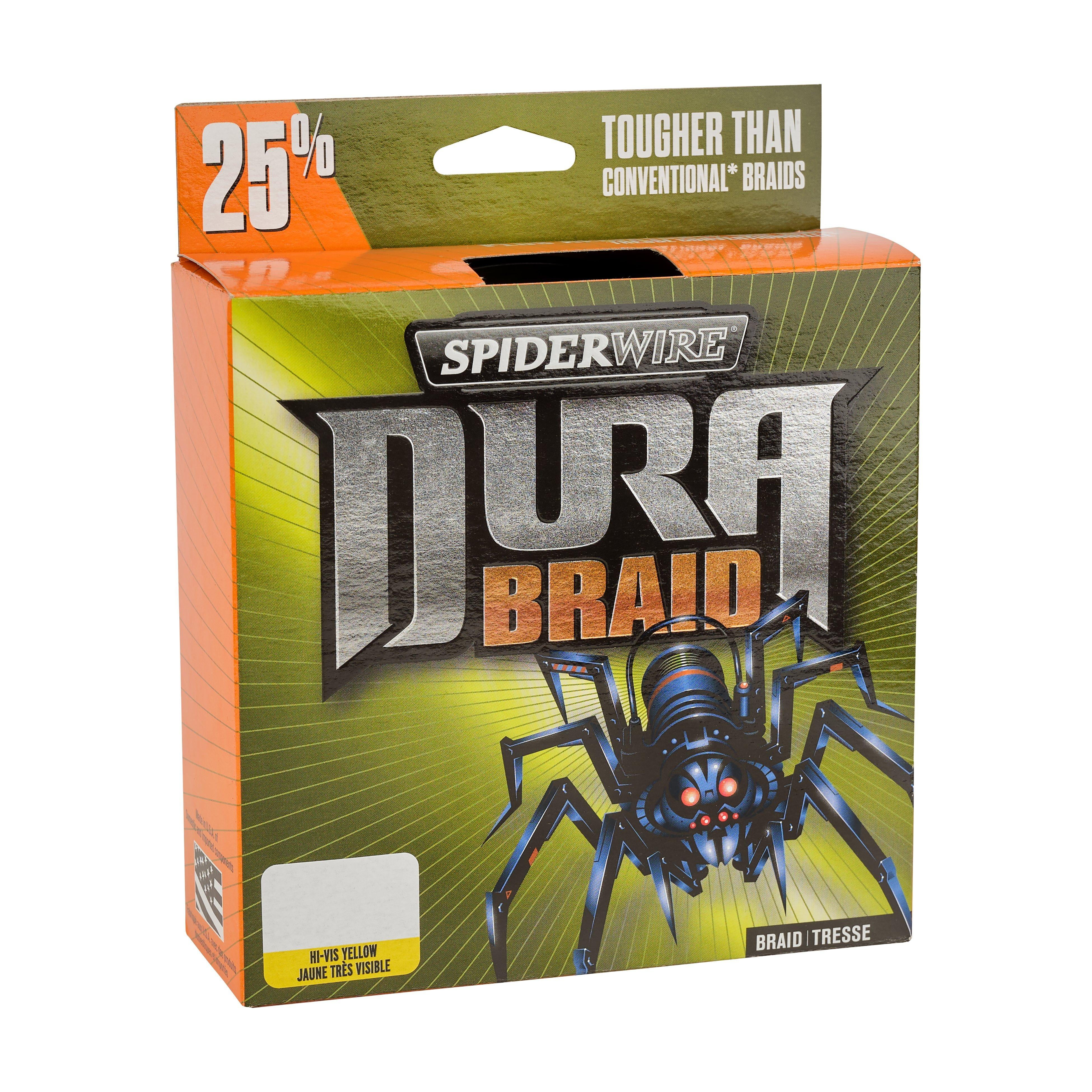 SpiderWire DuraBraid Fishing Line, Hi-Vis Yellow, 8 lb Test Strength, 500 yd