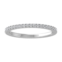 Araiya Fine Jewelry 10K White Gold Round-shape Lab Grown Diamond Wedding Band Ring ( 1/5 cttw, D-F Color, VS Clarity) Size 5