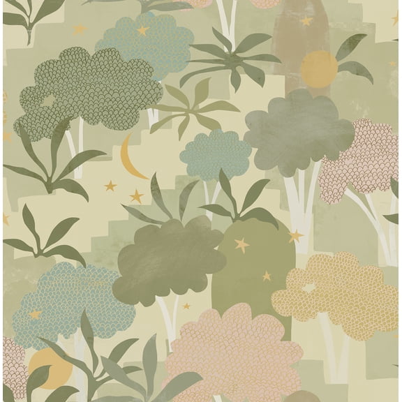 Alja Horvat Sage Bohemian Walk Peel & Stick Wallpaper