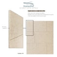 thumbnail image 6 of Transolid SWK363672-28 SaraMar 36-in X 36-in X 72-in Glue to Wall 3-Piece Shower Wall Kit, Cashew, 6 of 7