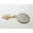 thumbnail image 4 of New 14k yellow gold turtle full body pendant charm diamond cut fine jewelry 1.7g, 4 of 11