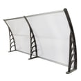 thumbnail image 5 of EDOEMSE 80"×40" Door Window Awning Canopy, Patio Sun Shade Awning w/ Aluminum Frame, Silver & Gray, 5 of 7