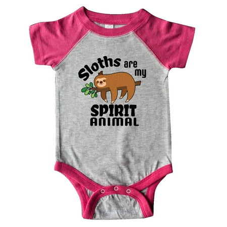 

Inktastic Sloths Are My Spirit Animal with Cute Sloth Illustration Gift Baby Boy or Baby Girl Bodysuit