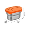 thumbnail image 3 of Boovnll Food Storage Containers with Lids, 304 Stainless Steel Crispers Bento for Dipping Dishs, Kitchen Storage, Food Storage Containers, Food Containers with Lids, 3 of 5