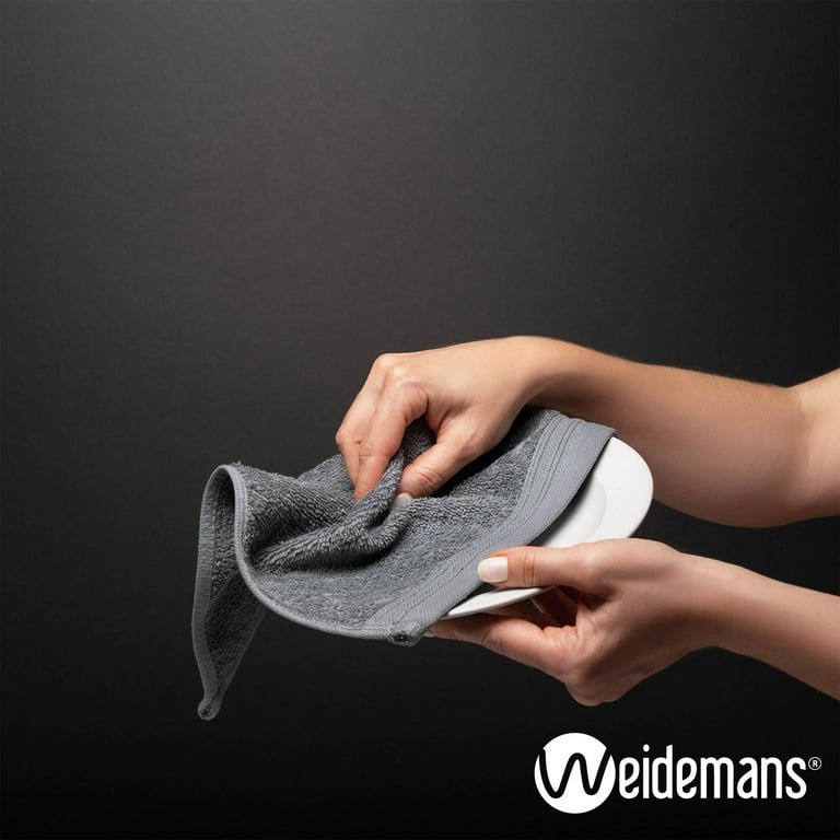 Weidemans Premium 12 Pieces Towel Set Including 12 Exclusive Washcloths Towels|Fingertip Towels 13 x 13 - Color: Plum 100% Cotton |Machine Washable