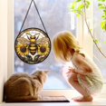 thumbnail image 4 of Adorno colgante DASTOLL Bee Girasol, vitral de 25 x 25 cm, 4 of 5