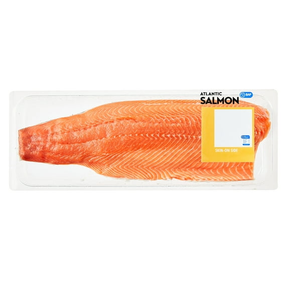 Fresh Atlantic Salmon Fillets, 2.00 - 3.00 lb. Whole Salmon Side. 240 Calories per 3 oz Serving. Certifications - BAP Certified.