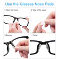 thumbnail image 5 of Eyeglass Nose Pads and Retainers, Anti Slip Glasses Nose Grips, Silicone Nose Pads for Eyeglasses, Adhesive Sunglasses Nose Pads for Glasses, Black and Clear, 5 of 8