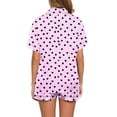 thumbnail image 5 of Dzrciro Pajamas for Women Set, Short Sleeve V Neck Button Down Tops with Pockets and Elastic High Waist Pants with Various Prints, Comfy Lightweight Everyday Sleepwear S-3XL, 5 of 8