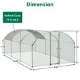thumbnail image 2 of Large Chicken Coop Metal Chicken Run with Waterproof and Anti-UV Cover, Dome Shaped Walk-in Fence Cage Hen House for Outdoor and Yard Farm Use, 1" Tube Diameter, 9.84' x 19.68' x 6.56', 2 of 9