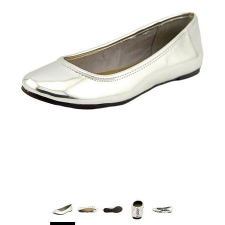 

American Living Ballet Flats Shoes Classic Ballerina Slip On Casual Shoe 8.5: 8.5/Silver