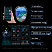 Luxbird Halloween Party LED Mask Masquerade,with Lights Up, Gesture Change, Bluetooth Programmable for Christmas,Dancing