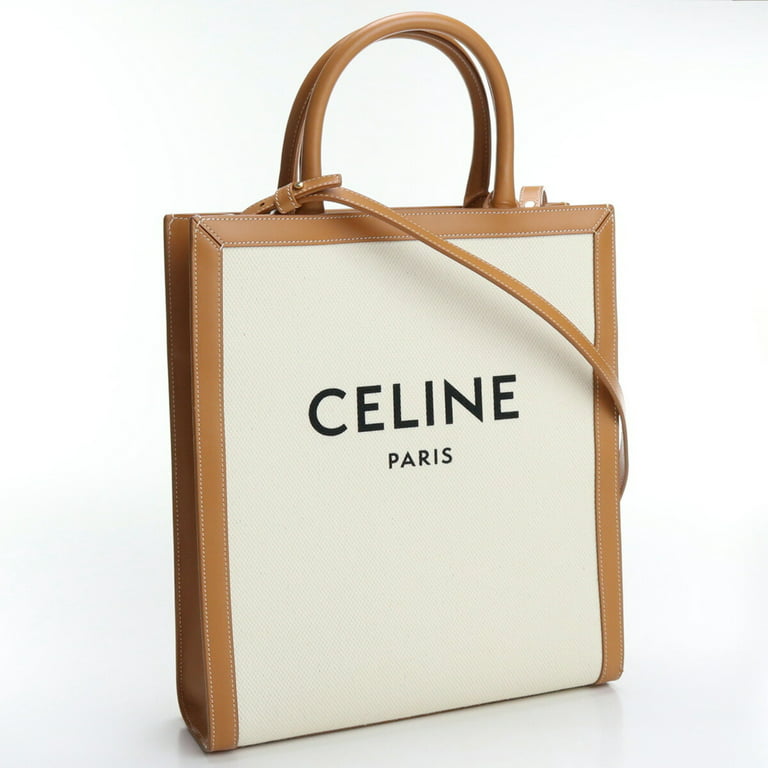 Authenticated used Celine Celine Small Vertical Cover 192082bnz.02nt Tote Bag Cotton Unisex, Adult Unisex, Size: (HxWxD): 32cm x 29cm x 8cm / 12.59
