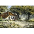 thumbnail image 2 of Withaar, Reint 24x17 Gold Ornate Wood Framed with Double Matting Museum Art Print Titled - Fairy-like cottage, 2 of 4