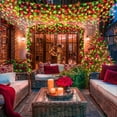 thumbnail image 2 of Luces navideñas Nielfoi, 10 m, 400 LED, color rojo y verde, impermeables, 2 of 9