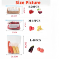 thumbnail image 1 of 45 Unités de Sacs de Conservation Alimentaires Réutilisables à Fermeture Éclair Autoportante, Pochettes Transparentes Étanches et Hermétiques Allant au Congélateur pour Tasse, Fruits, Légumes et Conservation des Aliments au Réfrigérateur, 45 Pcs, 1 of 7