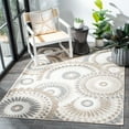 thumbnail image 2 of SAFAVIEH Cabana Brynn Floral Indoor/Outdoor Area Rug, Grey/Ivory, 8' x 10', 2 of 9