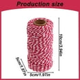 thumbnail image 3 of VogueV Cotton String Rope for Gift Wrapping, Red And White Twine, for Arts, Crafts, Gardening, Home Decoration, Diy Projects, 1 Piece of Yarn Bread String, 3 of 7