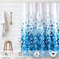 thumbnail image 2 of Cortina de Ducha de Baño, Forros de Cortinas de Regadera, Adecuada para Baño, Ducha, Bañera, Impermeable (Azul/Blanco), 2 of 4