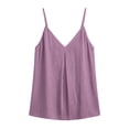 thumbnail image 6 of Casual Sleeveless Tank Tennis Top for Everyday Wear Womens Classic Solid Vest Wardrobe Piece Purple S, 6 of 7