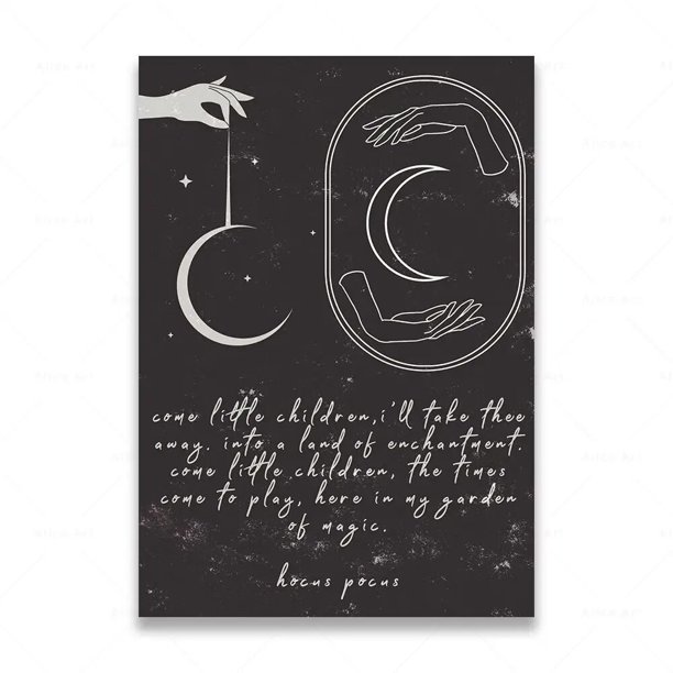 Decoración de Halloween, esqueleto de pósteres de café y murciélagos, Gato Negro brumoso, cuadro sobre lienzo para pared, imagen escalofriante, decoración del hogar para habitación