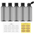 thumbnail image 6 of LISAPACK 3.4 oz Travel Bottles for Toiletries, 5pcs Travel Containers for Shampoo Tsa Approved, Plastic Empty Travel Size Bottles (100ml, Clear), 6 of 10