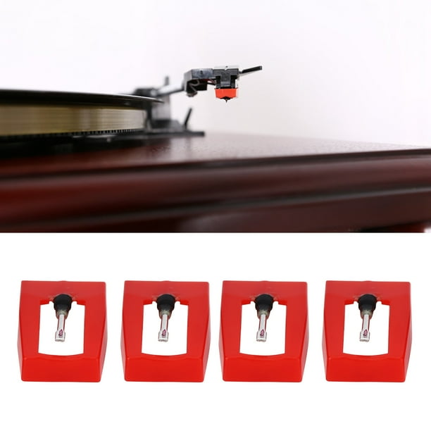 5 Pièces Aiguille Tourne Disque, Tourne Disque Saphir Platine Vinyle Longue  Durée Diamant Platine Vinyle pour Tourne Disque en Vinyle (Rouge)