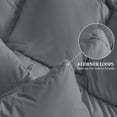 thumbnail image 6 of Teler Goose Feather Down Comforter Queen Size, Soft Feather Down Duvet Insert with Corner Tabs All Season Bed Comforter(90"x90",Dark Gray), 6 of 8