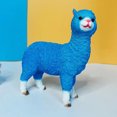 thumbnail image 3 of Escultura de alpaca lindas miniaturas modelo de simulación figuras decoración de escritorio (azul) Ndcxsfigh Libre de BPA, 3 of 6