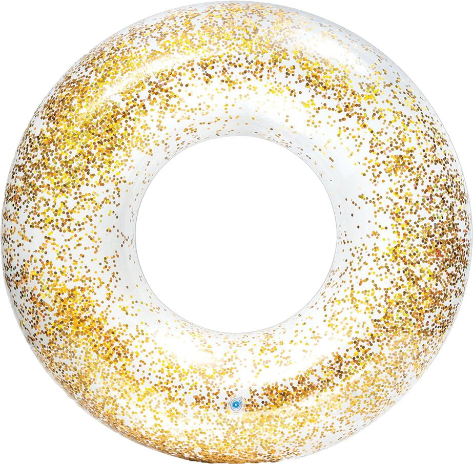 (2 pack) Intex 47" Transparent Sparkling Glitter Tube Pool Float Ages 9+