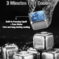 thumbnail image 7 of VEGCOO 12 Pack Reusable Ice Cubes, Whiskey Stones , High Cooling Technology,304 Stainless Steel Ice Cube for Whiskey, Vodka, Liqueurs, Wine,Beverage Juice or Soda Gift for Men Dad, 7 of 7